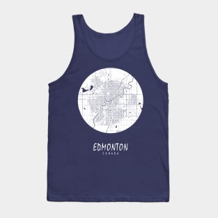 Edmonton, Canada City Map - Full Moon Tank Top